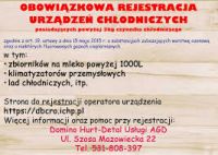 Obowiązkowa rejestracja urządzeń chłodniczych posiadających powyżej 3 kg czynnika chłodniczego!!!!